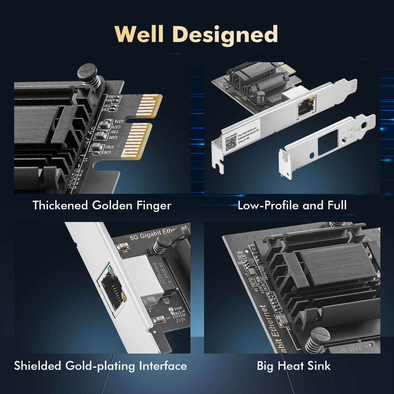 Amazon.co.jp: 5G PCIe ネットワークアダプター RTL8126 5G/2.5G/1G